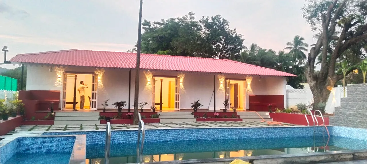 Villa at nightfall